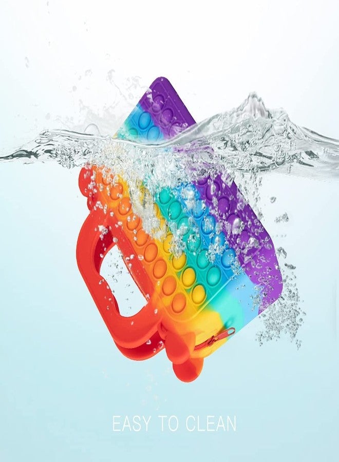 CLAPONE Poppet Pop It Toy for Kids Multicolor Fidget Toy with Popping Sounds, Sensory Toy, Stress Relief, Anxiety Relief, Daytime & Nighttime Use, Classroom (Multicolor, Hand Bag Shape Pop It) - Image 2